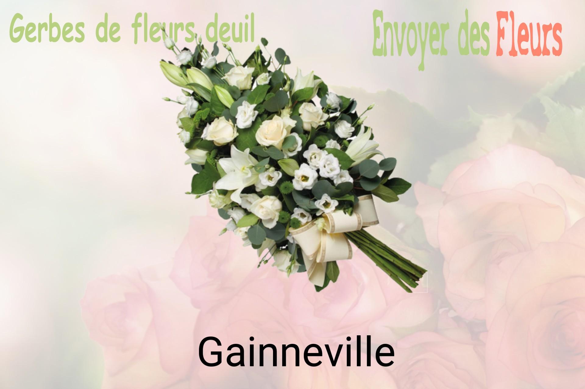 Gerbe de fleurs de deuil livrée à Gainneville